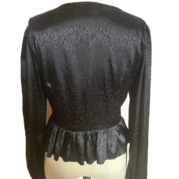 The Impeccable Pig Anthropologie Long Sleeve Black Blouse. Size Medium - Picture 4 of 9